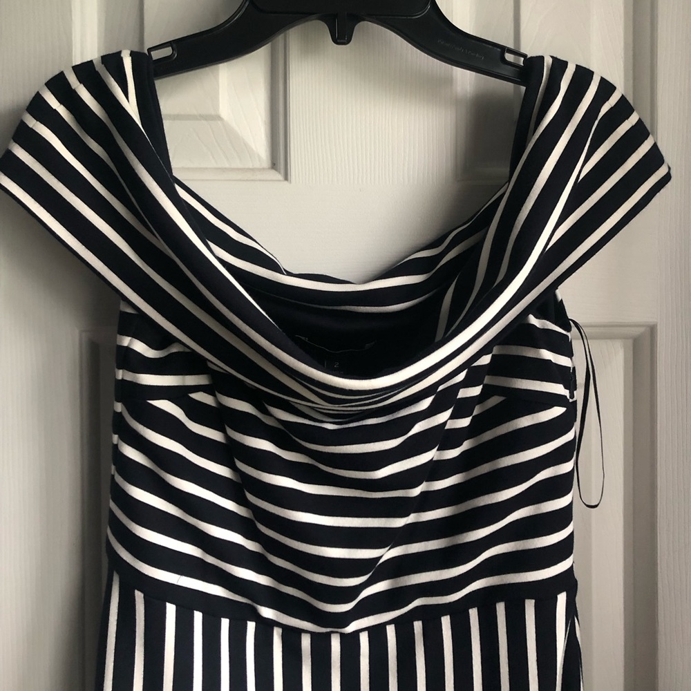 Off The Shoulder Stripe Dress